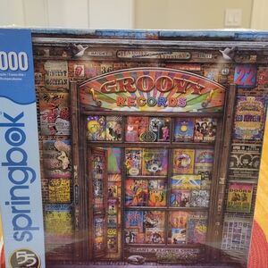 🧩NRFB~ SPRINGBOK "Groovy Records"  Jigsaw Puzzle 1000 Pc.